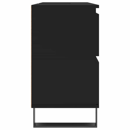 vidaXL Badschrank Schwarz 80x33x60 cm Holzwerkstoff