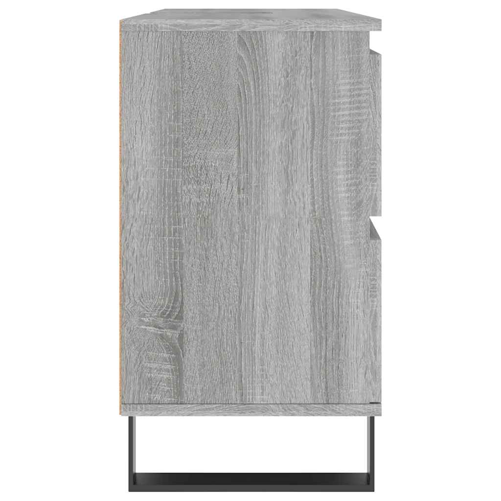 vidaXL Badschrank Grau Sonoma 80x33x60 cm Holzwerkstoff