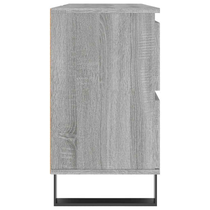 vidaXL Badschrank Grau Sonoma 80x33x60 cm Holzwerkstoff