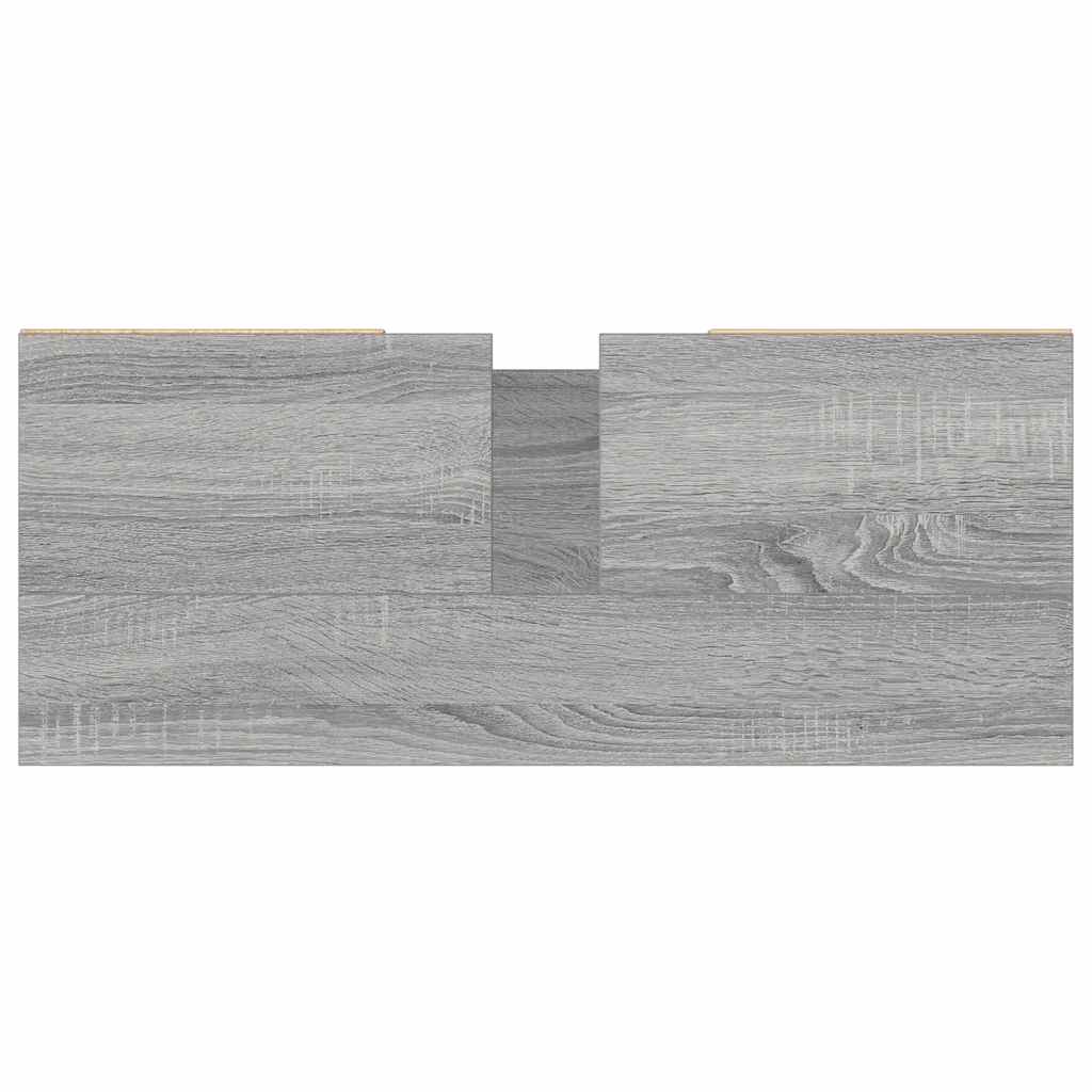 vidaXL Badschrank Grau Sonoma 80x33x60 cm Holzwerkstoff