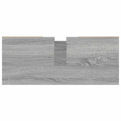 vidaXL Badschrank Grau Sonoma 80x33x60 cm Holzwerkstoff