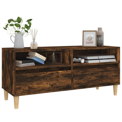 Meuble TV vidaXL chêne fumé 100x34,5x44,5 cm en bois d'ingénierie
