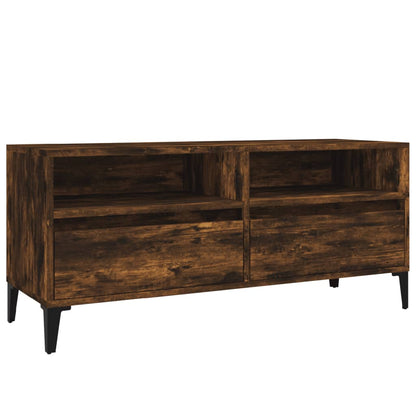 Meuble TV vidaXL chêne fumé 100x34,5x44,5 cm en bois d'ingénierie