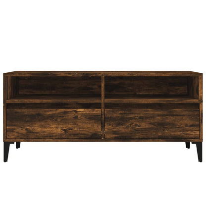 Meuble TV vidaXL chêne fumé 100x34,5x44,5 cm en bois d'ingénierie