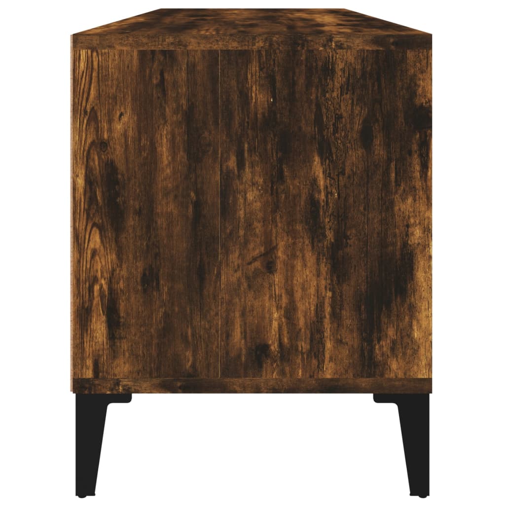 Meuble TV vidaXL chêne fumé 100x34,5x44,5 cm en bois d'ingénierie