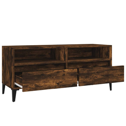Meuble TV vidaXL chêne fumé 100x34,5x44,5 cm en bois d'ingénierie