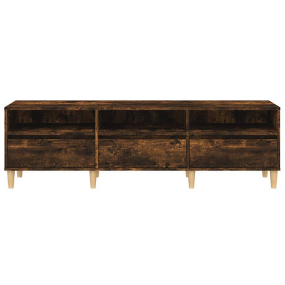 vidaXL Meuble TV chêne fumé 150x30x44,5 cm bois d'ingénierie