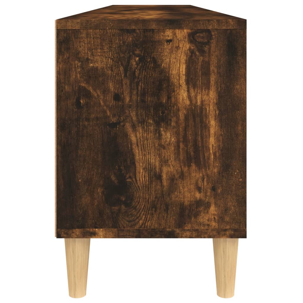 vidaXL Meuble TV chêne fumé 150x30x44,5 cm bois d'ingénierie