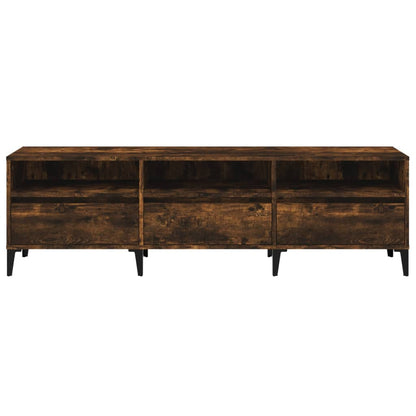 vidaXL Meuble TV chêne fumé 150x30x44,5 cm bois d'ingénierie