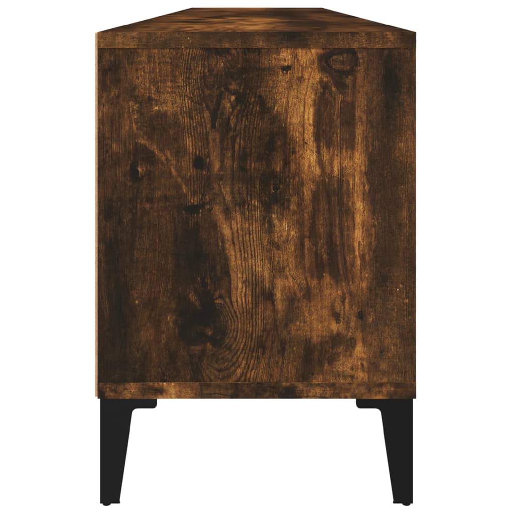 vidaXL Meuble TV chêne fumé 150x30x44,5 cm bois d'ingénierie