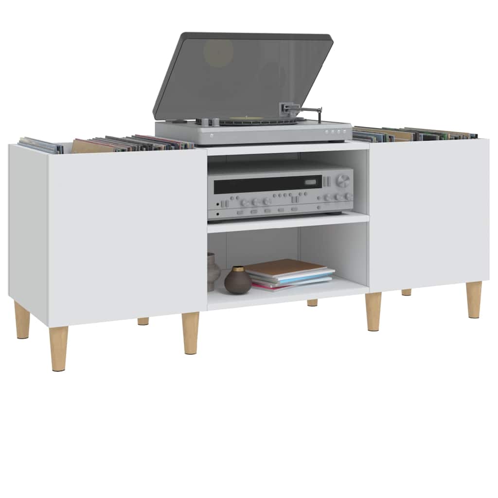 vidaXL Plattenschrank Weiß 121 x 38 x 48 cm Holzwerkstoff