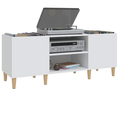 vidaXL Plattenschrank Weiß 121 x 38 x 48 cm Holzwerkstoff