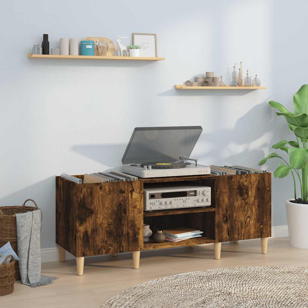 vidaXL Plattenschrank Räuchereiche 121x38x48 cm Holzwerkstoff