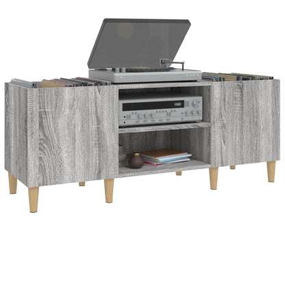 vidaXL Meuble de rangement pour disques gris sonoma 121x38x48 cm bois d'ingénierie