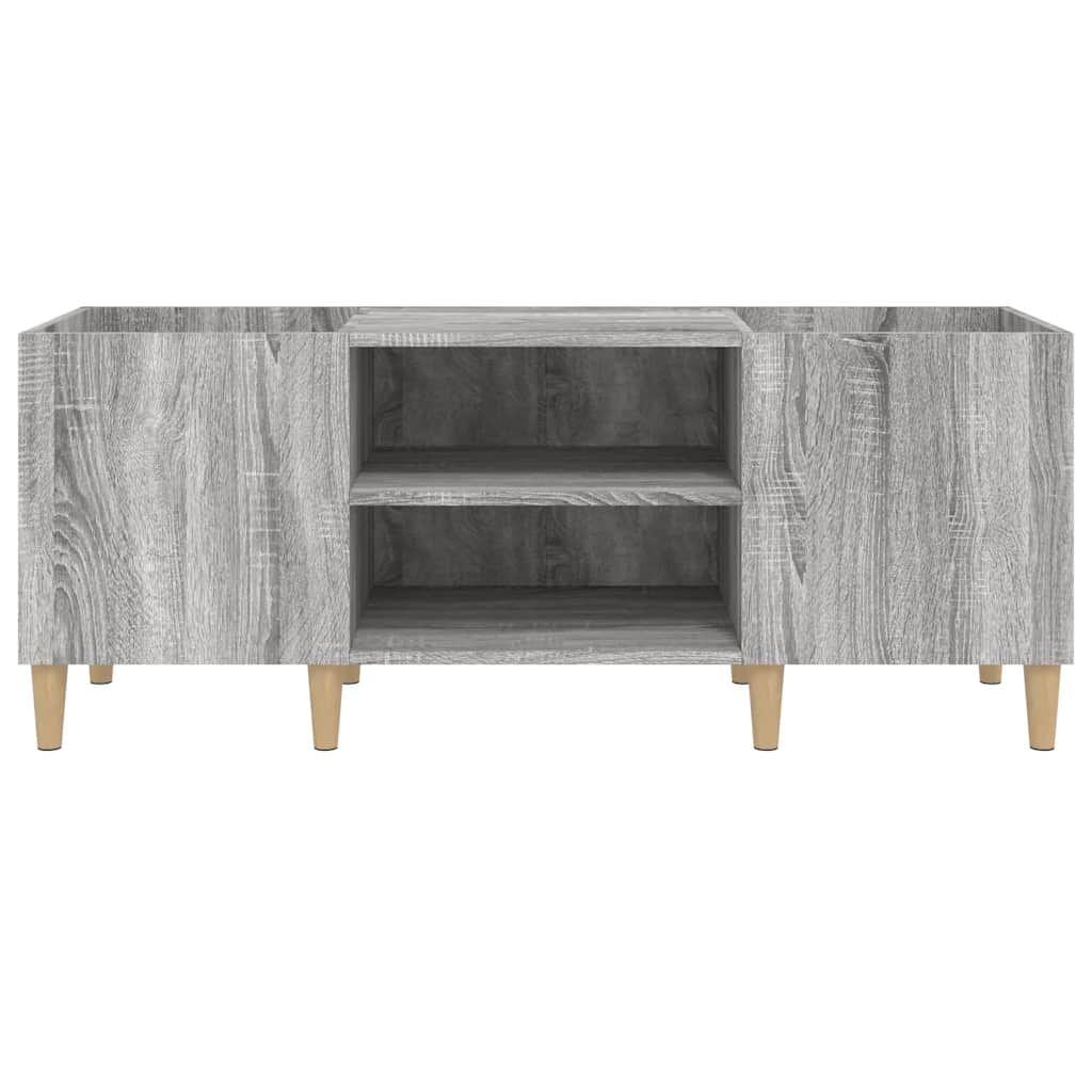 vidaXL Meuble de rangement pour disques gris sonoma 121x38x48 cm bois d'ingénierie