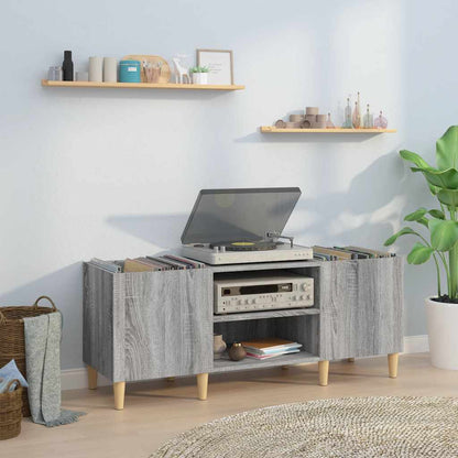 vidaXL Meuble de rangement pour disques gris sonoma 121x38x48 cm bois d'ingénierie