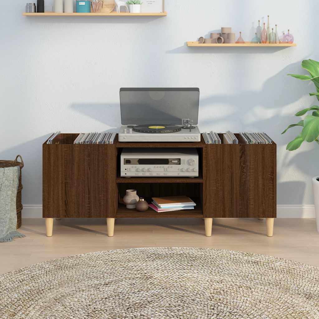 vidaXL Plattenschrank Braun Eichen-Optik 121x38x48 cm Holzwerkstoff