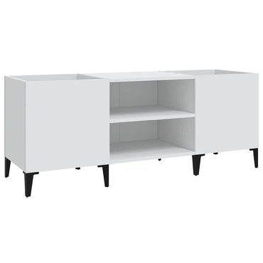 vidaXL Plattenschrank Weiß 121x38x48 cm Holzwerkstoff