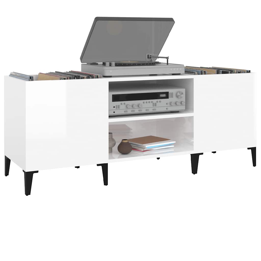 vidaXL Plattenschrank Weiß 121x38x48 cm Holzwerkstoff