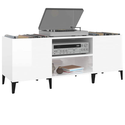 vidaXL Plattenschrank Weiß 121x38x48 cm Holzwerkstoff