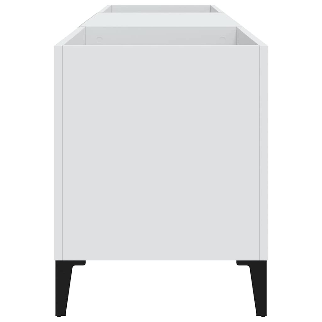 Plattenschrank Weiß 121x38x48 cm Holzwerkstoff