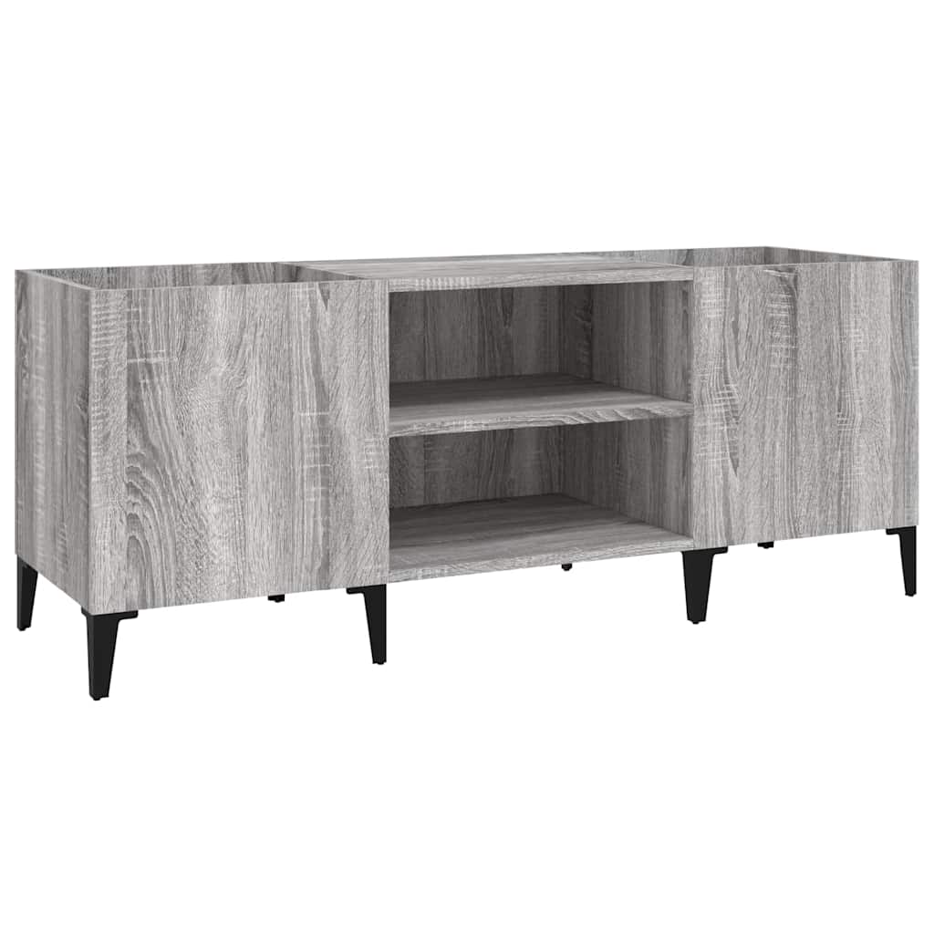 vidaXL Plattenschrank Grau Sonoma 121x38x48 cm Holzwerkstoff