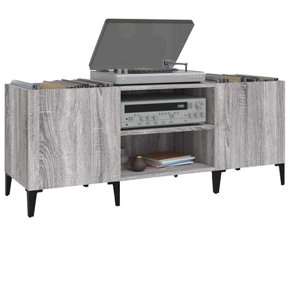 vidaXL Plattenschrank Grau Sonoma 121x38x48 cm Holzwerkstoff