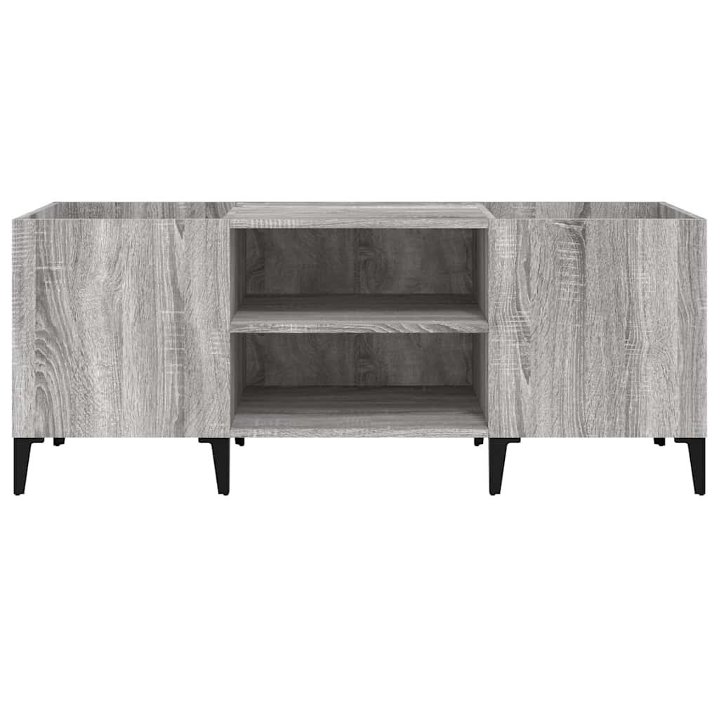 vidaXL Plattenschrank Grau Sonoma 121x38x48 cm Holzwerkstoff
