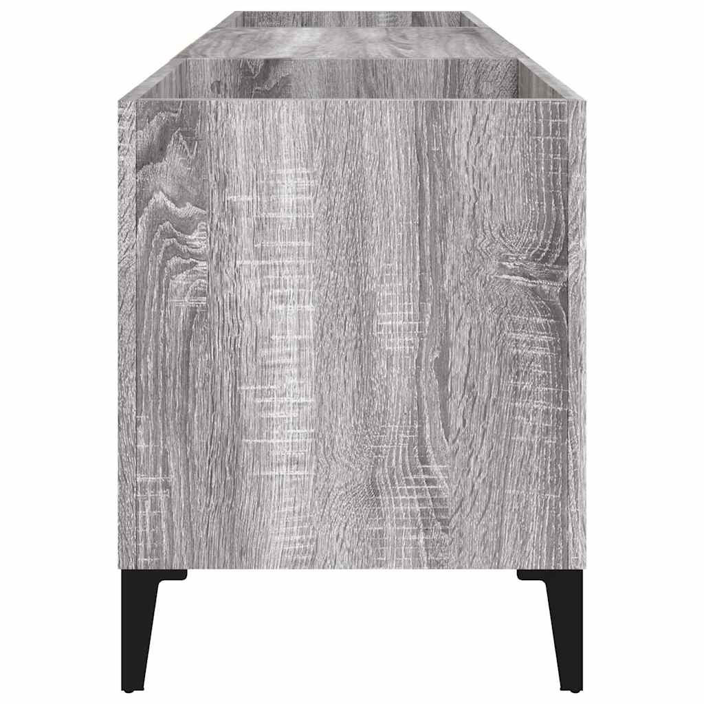 vidaXL Plattenschrank Grau Sonoma 121x38x48 cm Holzwerkstoff