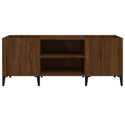 vidaXL Meuble de rangement pour disques vinyles aspect chêne marron 121x38x48 cm Bois d'ingénierie