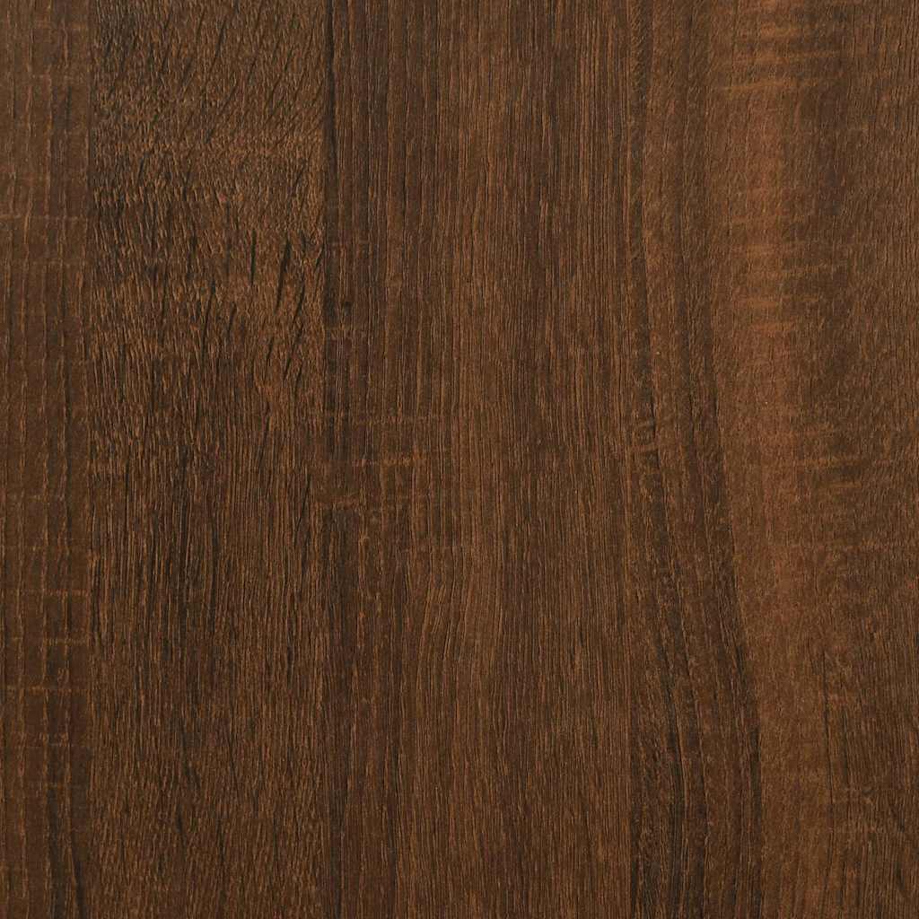 vidaXL Meuble de rangement pour disques vinyles aspect chêne marron 121x38x48 cm Bois d'ingénierie