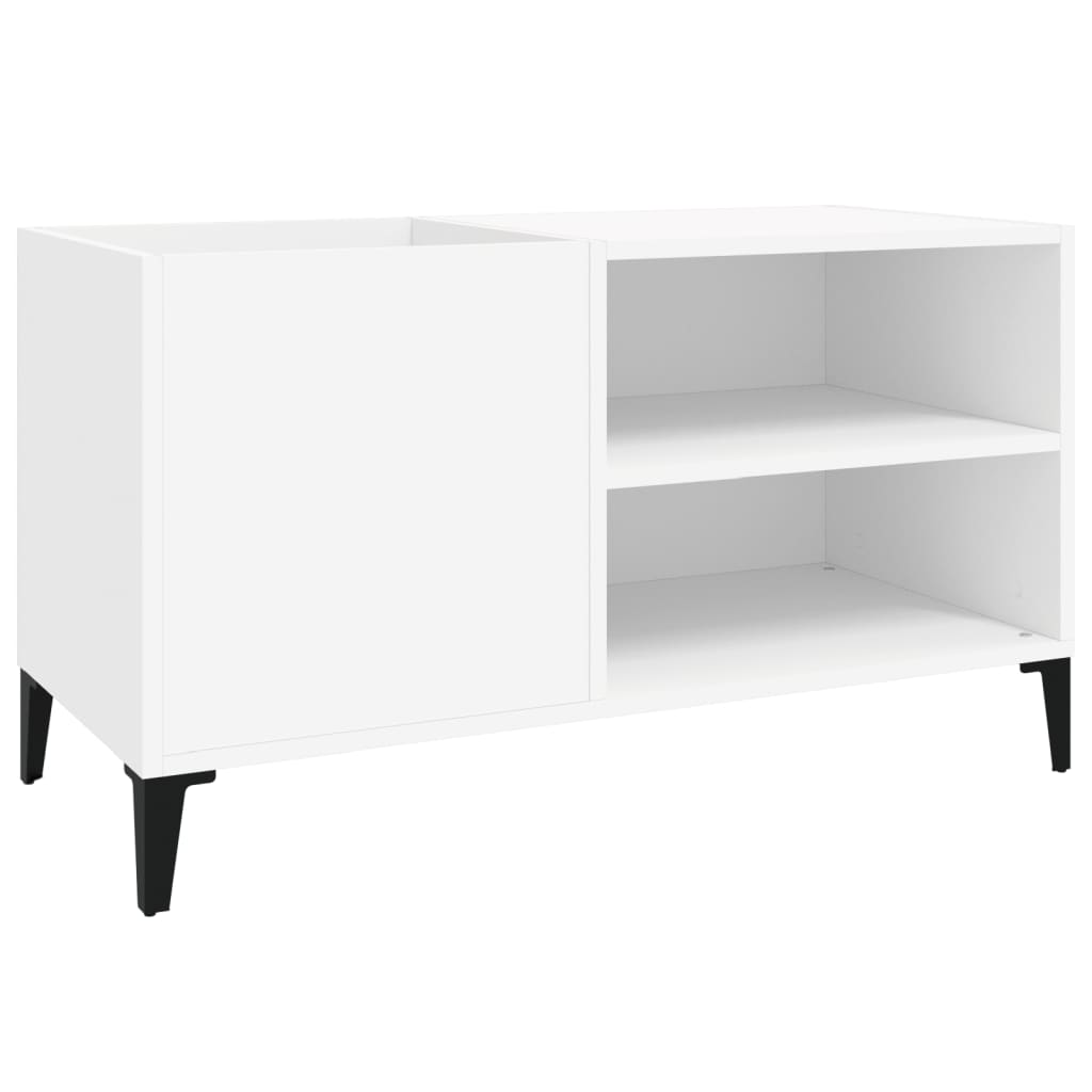 vidaXL Meuble de rangement pour disques blanc 84,5x38x48 cm bois d'ingénierie