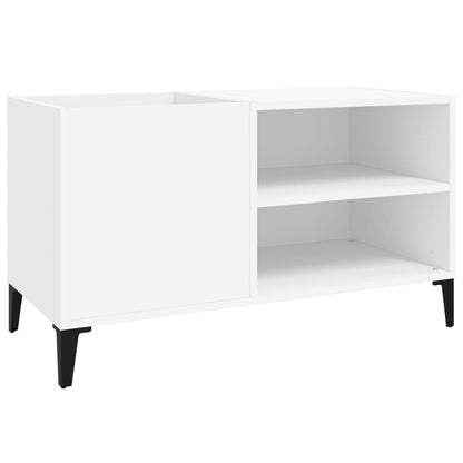 vidaXL Meuble de rangement pour disques blanc 84,5x38x48 cm bois d'ingénierie