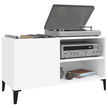 vidaXL Meuble de rangement pour disques blanc 84,5x38x48 cm bois d'ingénierie