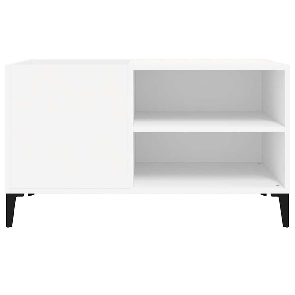 vidaXL Meuble de rangement pour disques blanc 84,5x38x48 cm bois d'ingénierie