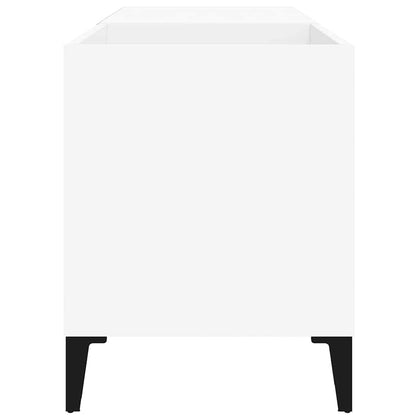 vidaXL Meuble de rangement pour disques blanc 84,5x38x48 cm bois d'ingénierie