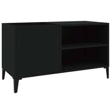 vidaXL Plattenschrank Schwarz 84,5x38x48 cm Holzwerkstoff
