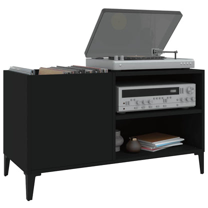 vidaXL Plattenschrank Schwarz 84,5x38x48 cm Holzwerkstoff