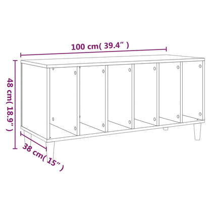 vidaXL Plattenschrank Weiß 100x38x48 cm Holzwerkstoff