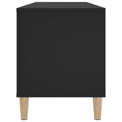 vidaXL Plattenschrank Schwarz 100x38x48 cm Holzwerkstoff
