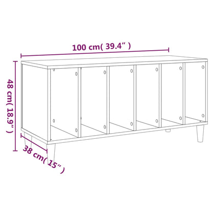 vidaXL Plattenschrank Räuchereiche 100x38x48 cm Holzwerkstoff