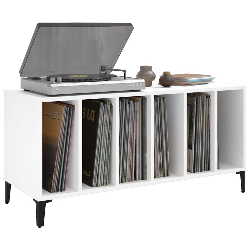 vidaXL Plattenschrank Weiß 100x38x48 cm Holzwerkstoff