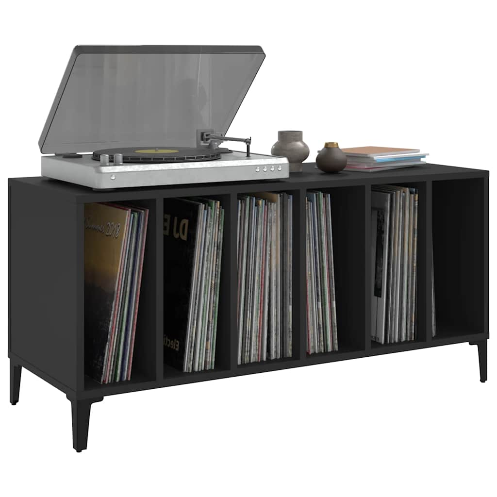 vidaXL Plattenschrank Schwarz 100x38x48 cm Holzwerkstoff