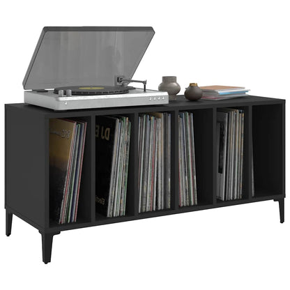 vidaXL Plattenschrank Schwarz 100x38x48 cm Holzwerkstoff