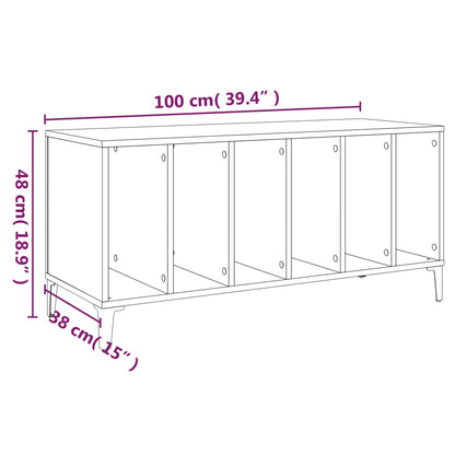 vidaXL Plattenschrank Sonoma-Eiche 100x38x48 cm Holzwerkstoff
