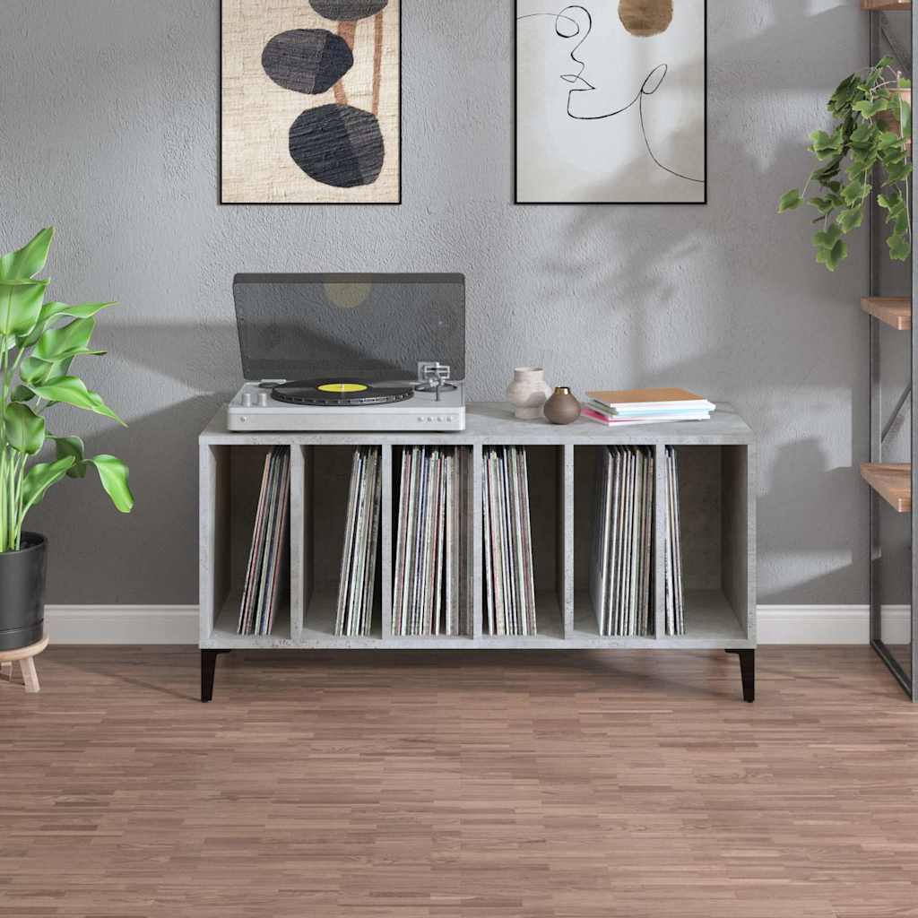 vidaXL Plattenschrank Betongrau 100x38x48 cm Holzwerkstoff