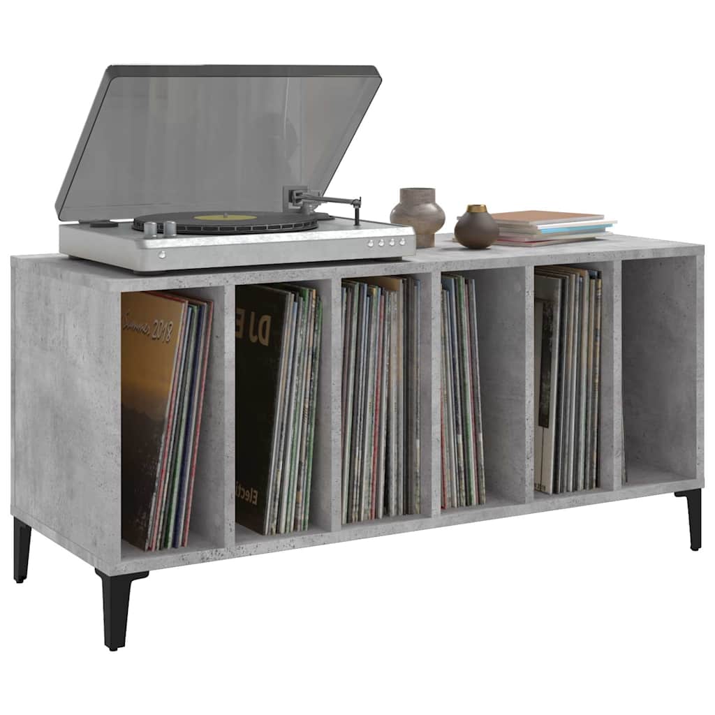 vidaXL Plattenschrank Betongrau 100x38x48 cm Holzwerkstoff