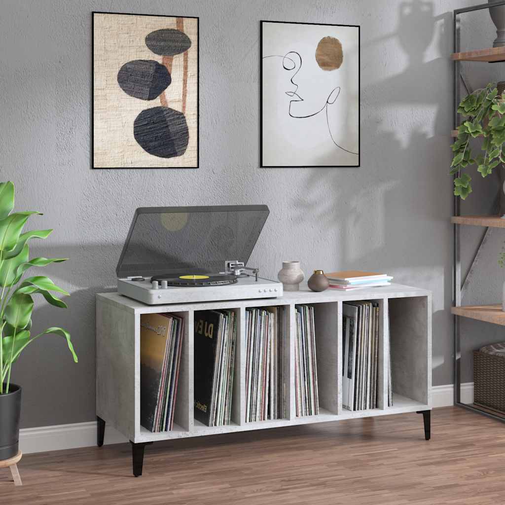 vidaXL Plattenschrank Betongrau 100x38x48 cm Holzwerkstoff