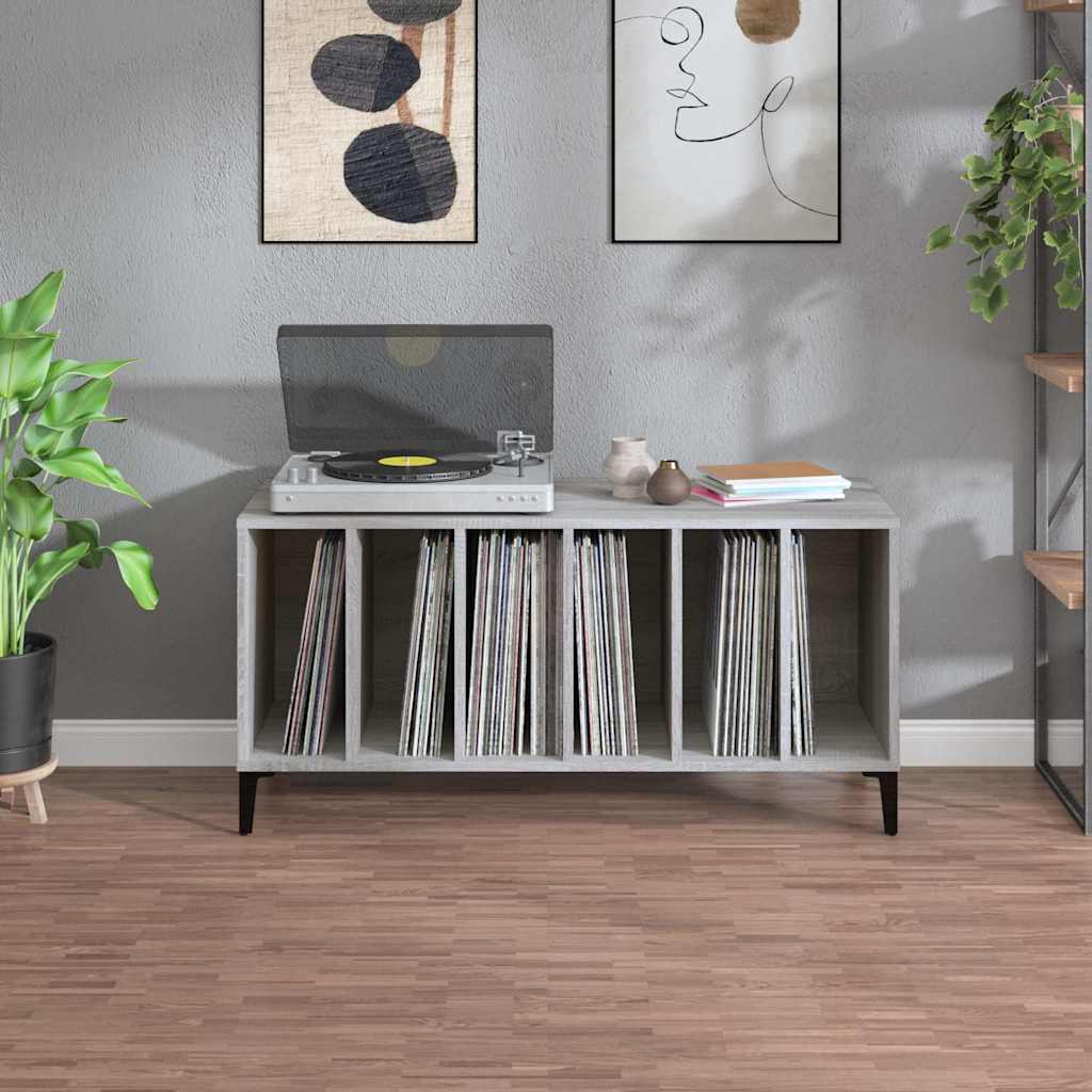 vidaXL Plattenschrank Grau Sonoma 100x38x48 cm Holzwerkstoff