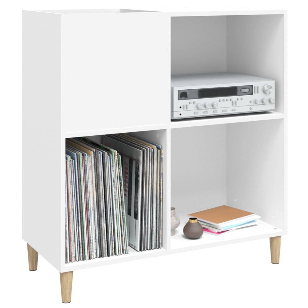 vidaXL Plattenschrank Weiß 84,5x38x89 cm Holzwerkstoff